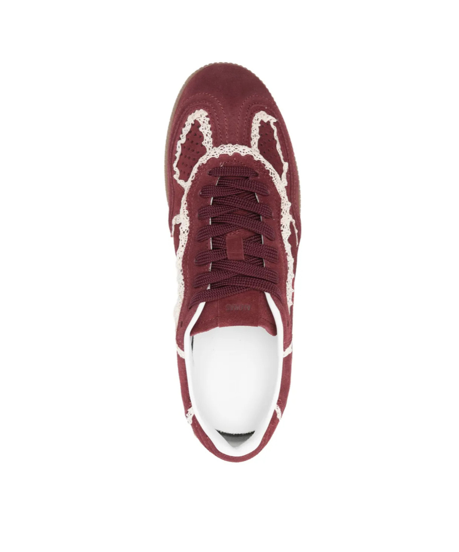 Alohas Tb.490 Crochet Leather Sneakers In Burgundy