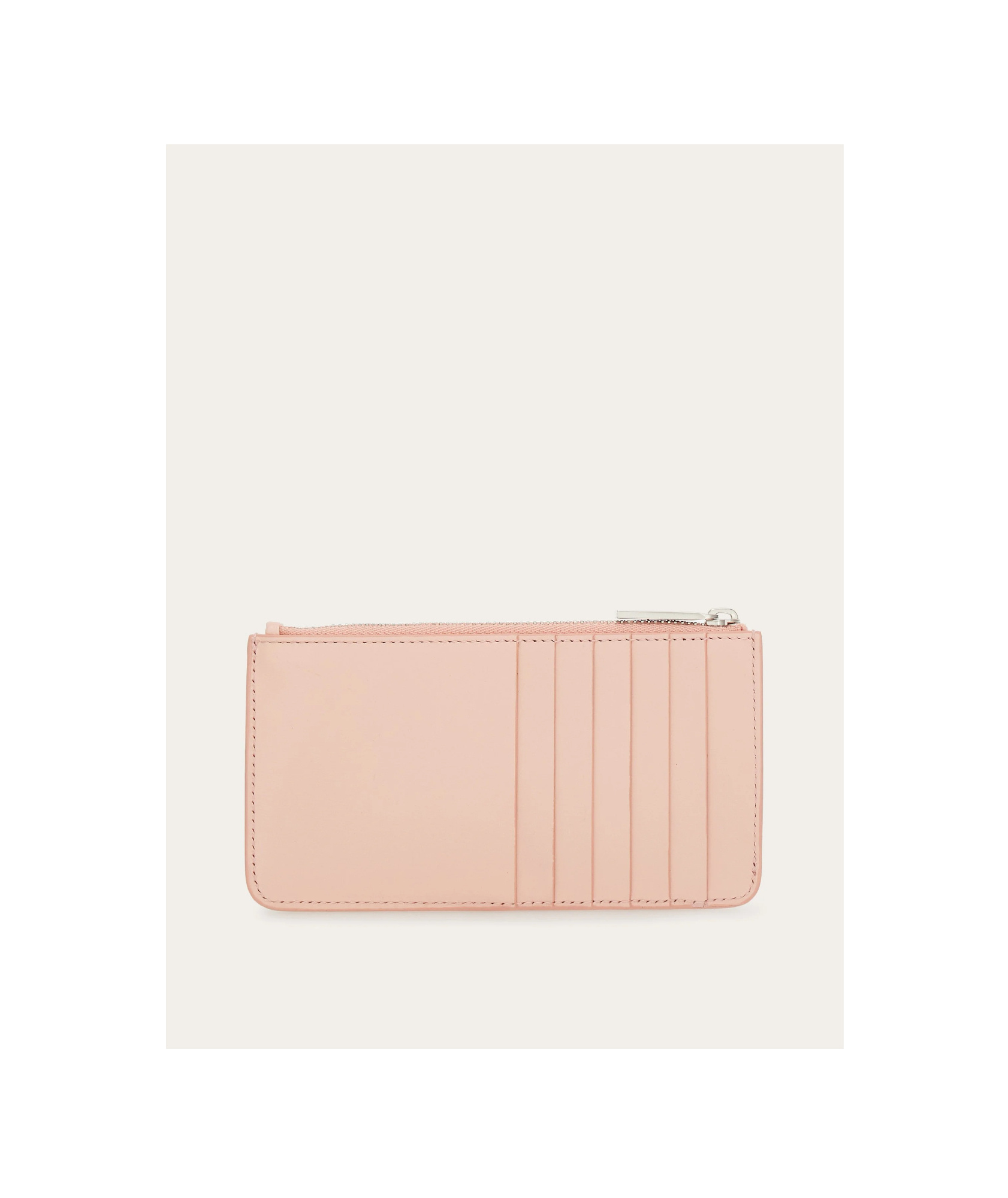 Ferragamo Signature Gancini Credit Card Holder In Nude