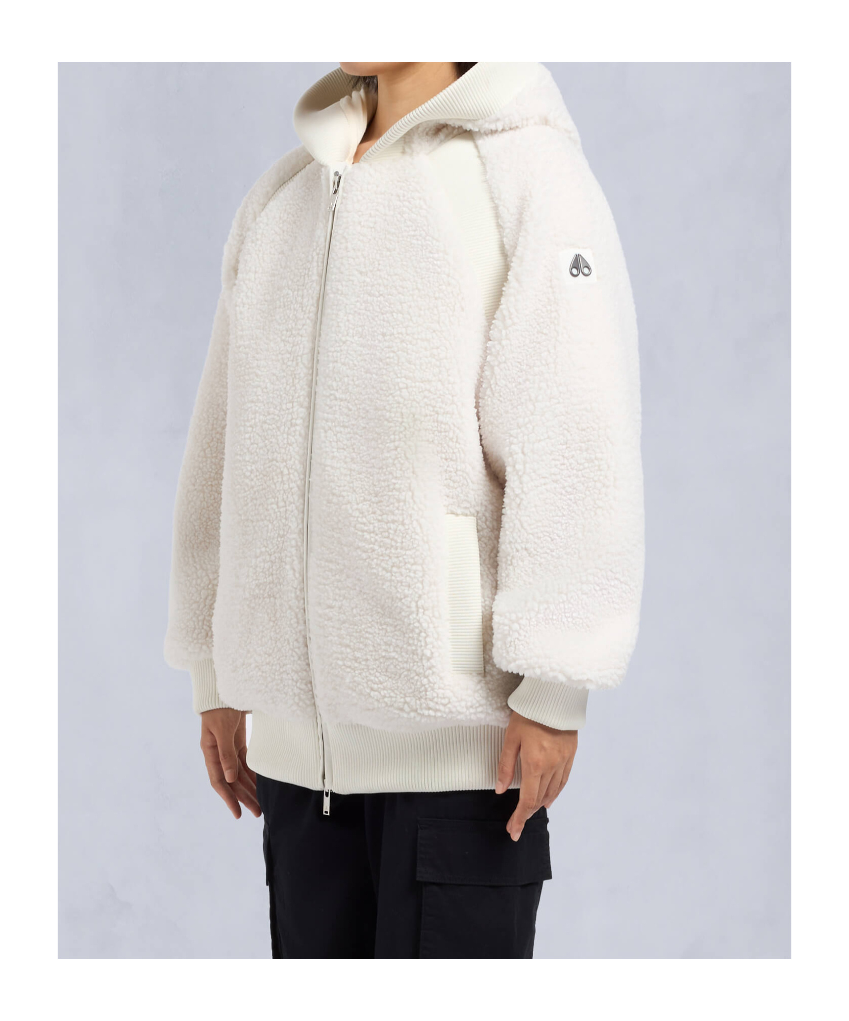 Moose Knuckles Zip-up Hooded Jacket In White