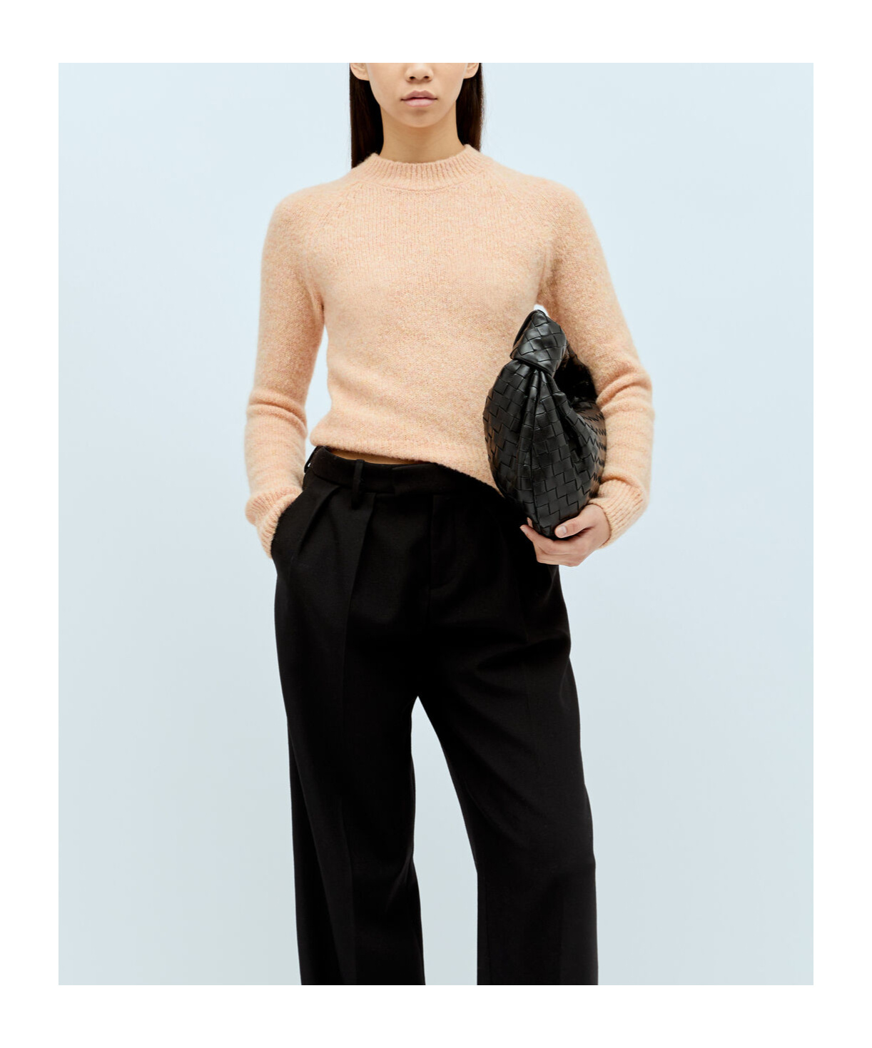 Dries Van Noten Texas Wool Blend Sweater In Peach In Nude