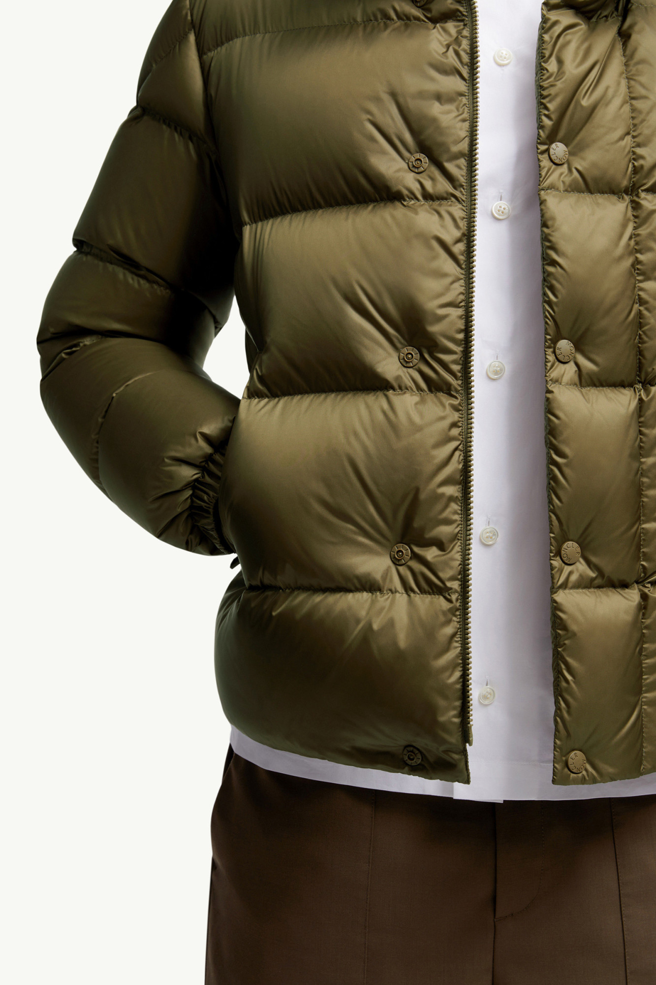 Moncler Tripiti Short Down Jacket In Green