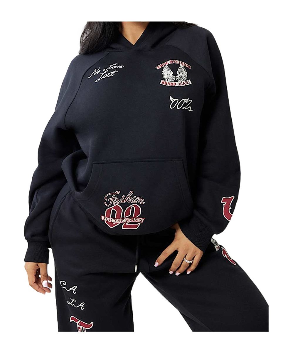 True Religion Long Sleeve Sweatshirt In Black