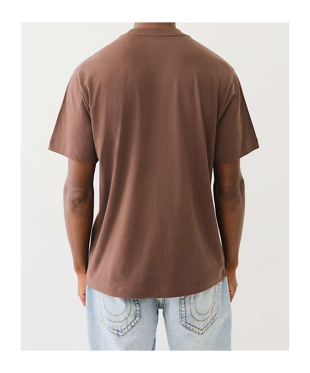 True Religion Buddha High Density Tee In Brown