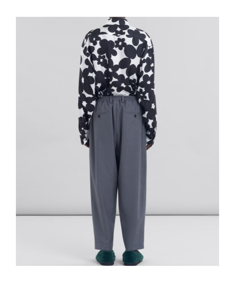 Marni Elasticated Waistband Trousers In Black
