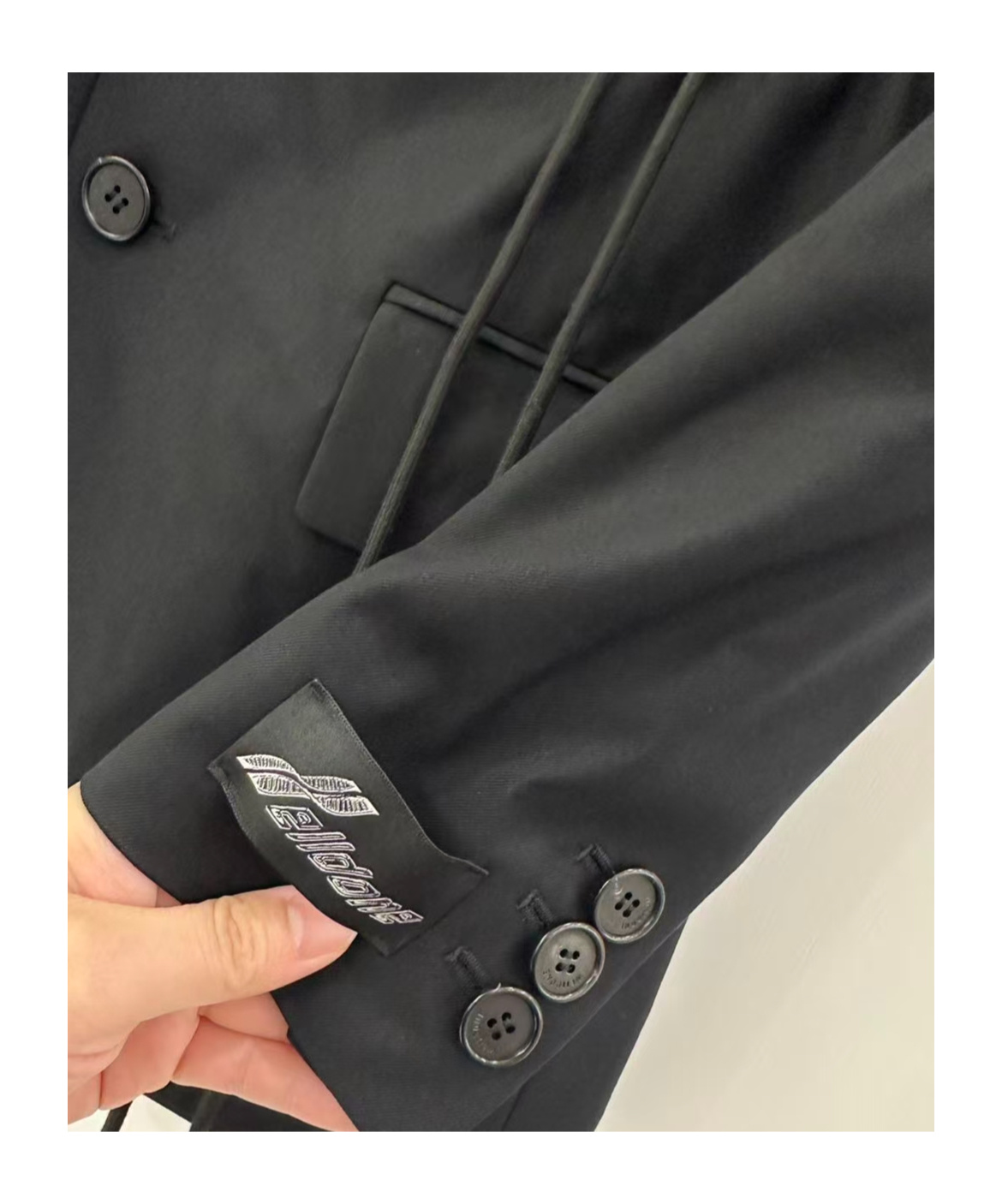 We11 Done Notched Lapel Blazer In Black
