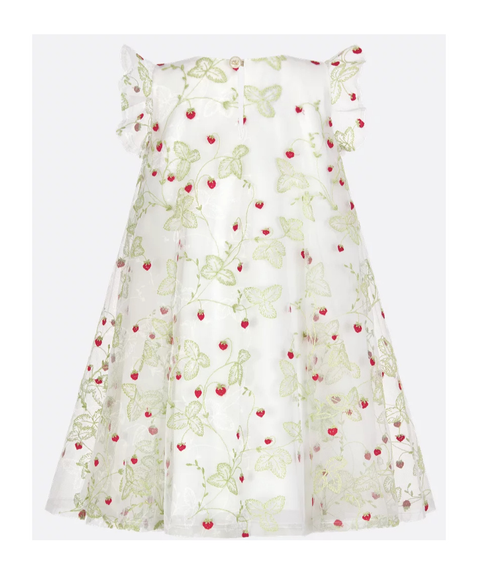 Dior Kids' Flared Dress In Ivory