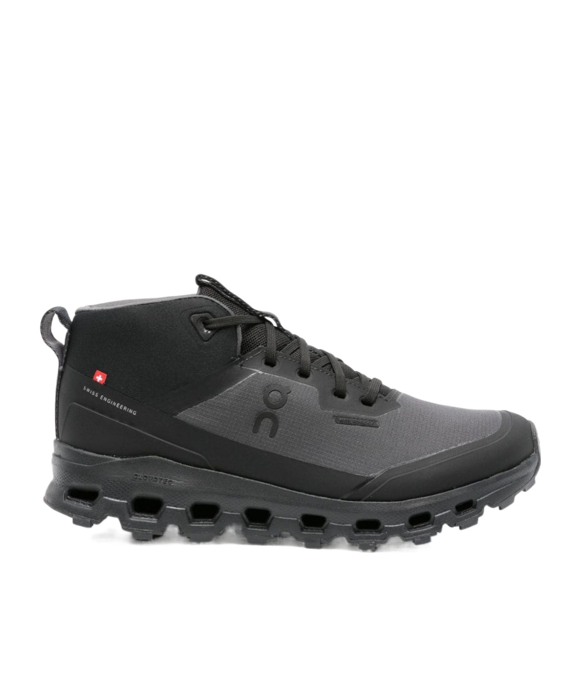 On Running Cloudroam Waterproof Panelled Ankle Sneakers In Black
