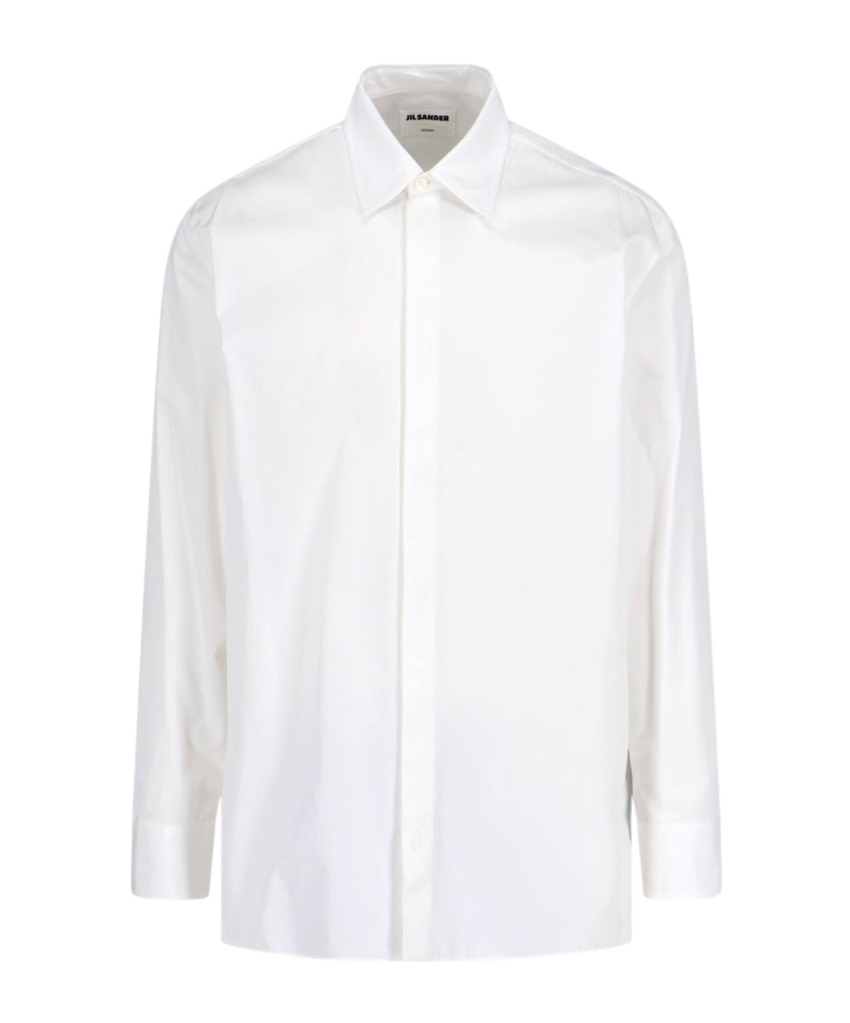 Jil Sander Tailored Button-down Shirt With Cuffed Sleeves In White