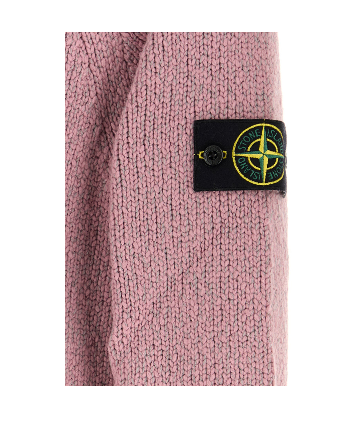 Stone Island Soft Wool Blend Crew Neck Sweater In Pink