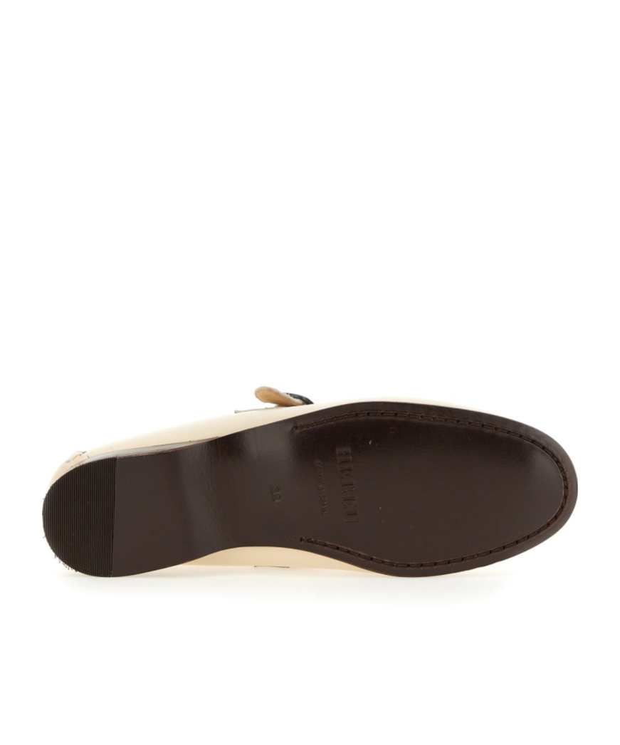 Hereu Buckle Detail Loafers In Neutral