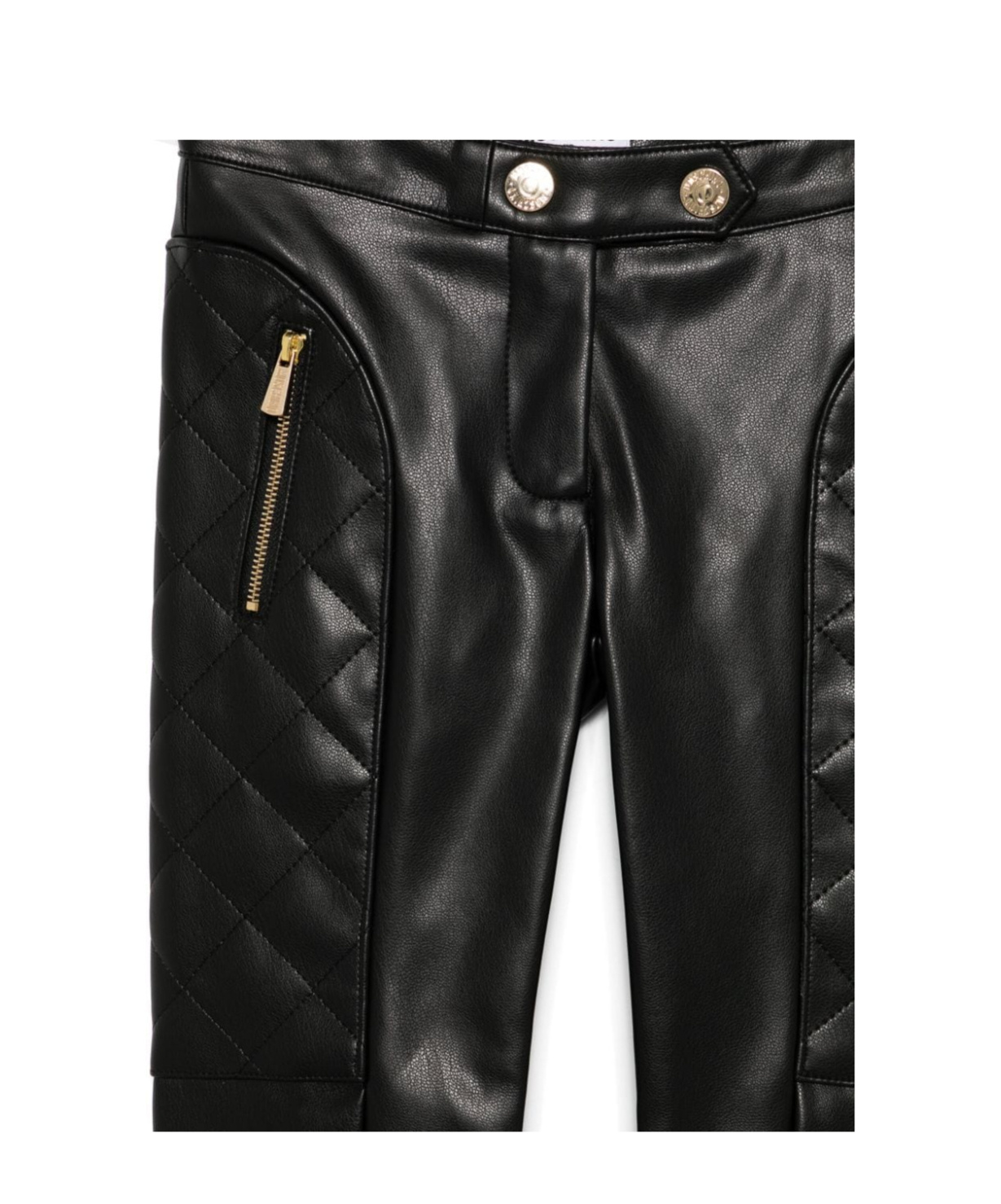 Moschino Faux-leather Trousers In Black