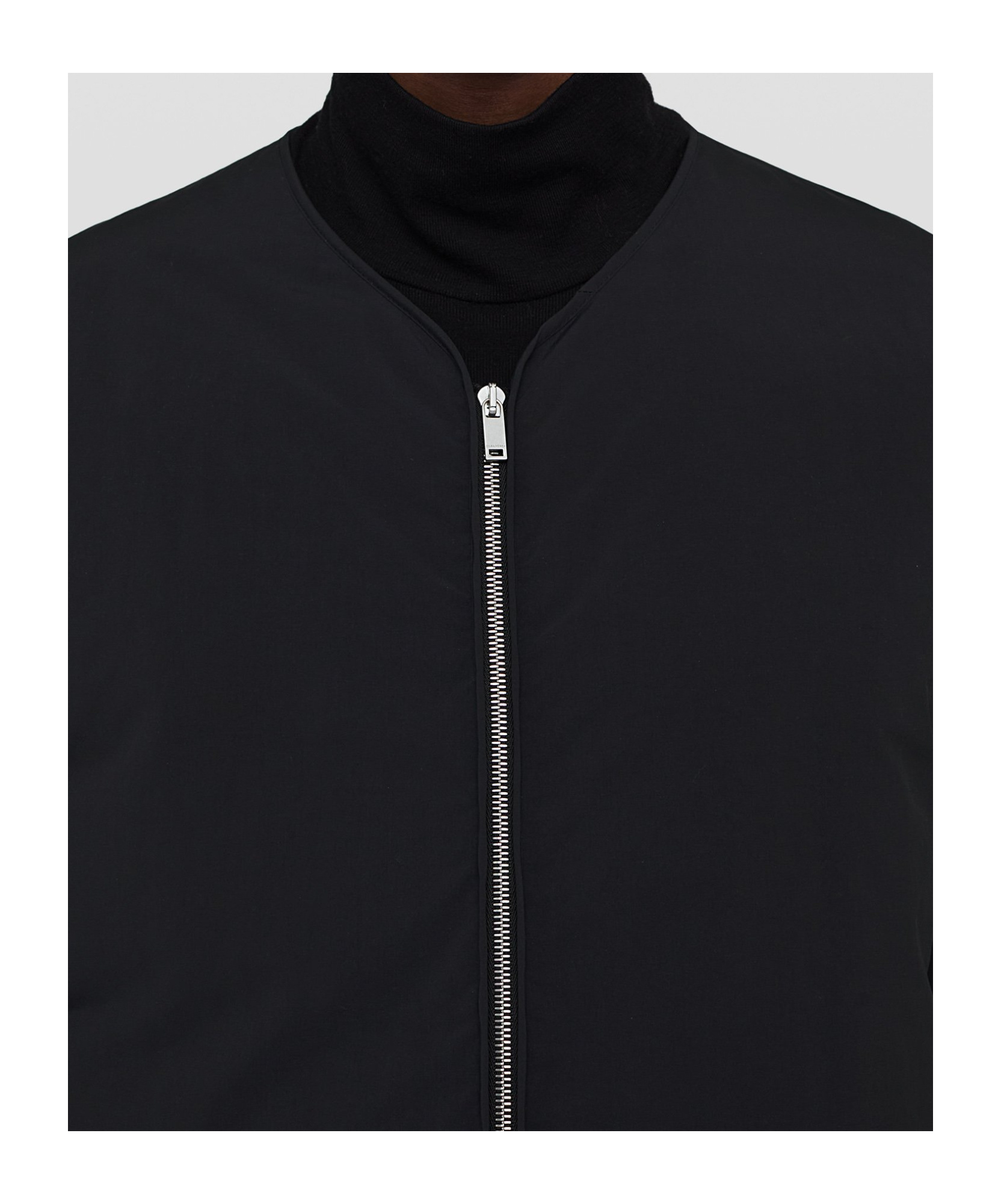 Jil Sander Zipped Down Jacket In Black