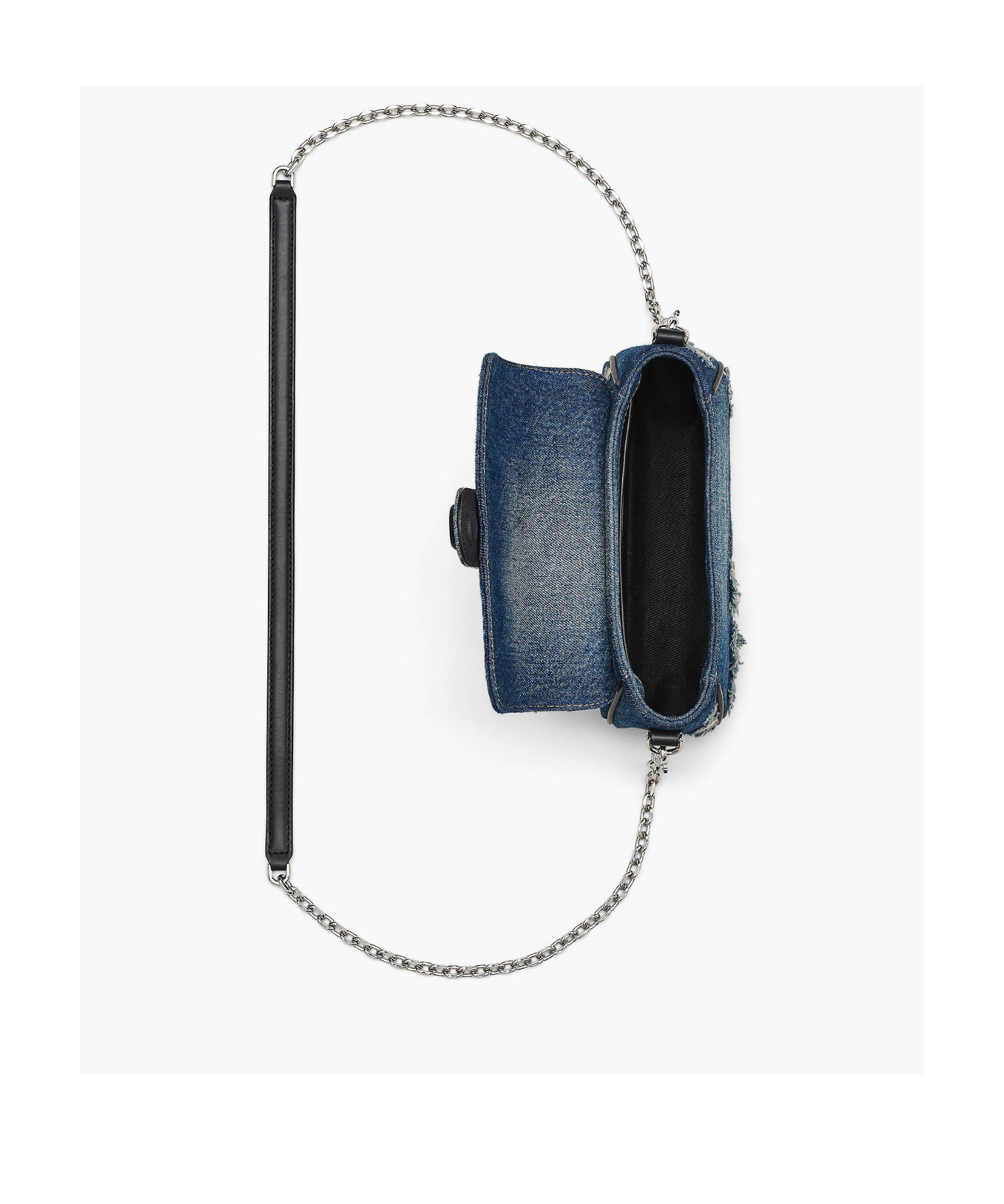 Marc Jacobs The Denim Clover Rip And Repair Shoulder Bag In Multicolor