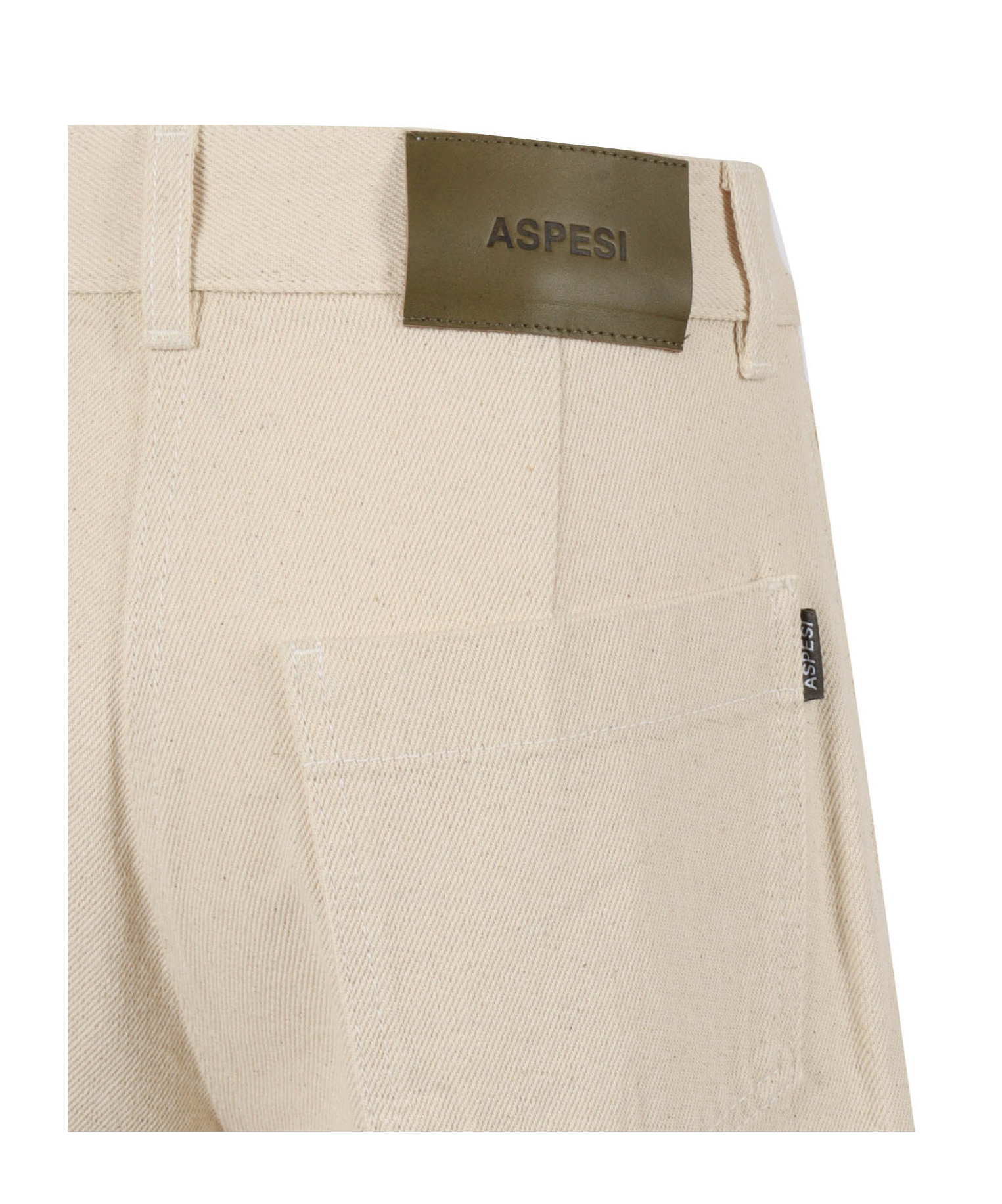 Aspesi High-waisted Wide-leg Pants With Belt Loops And Seam Details In Neutral