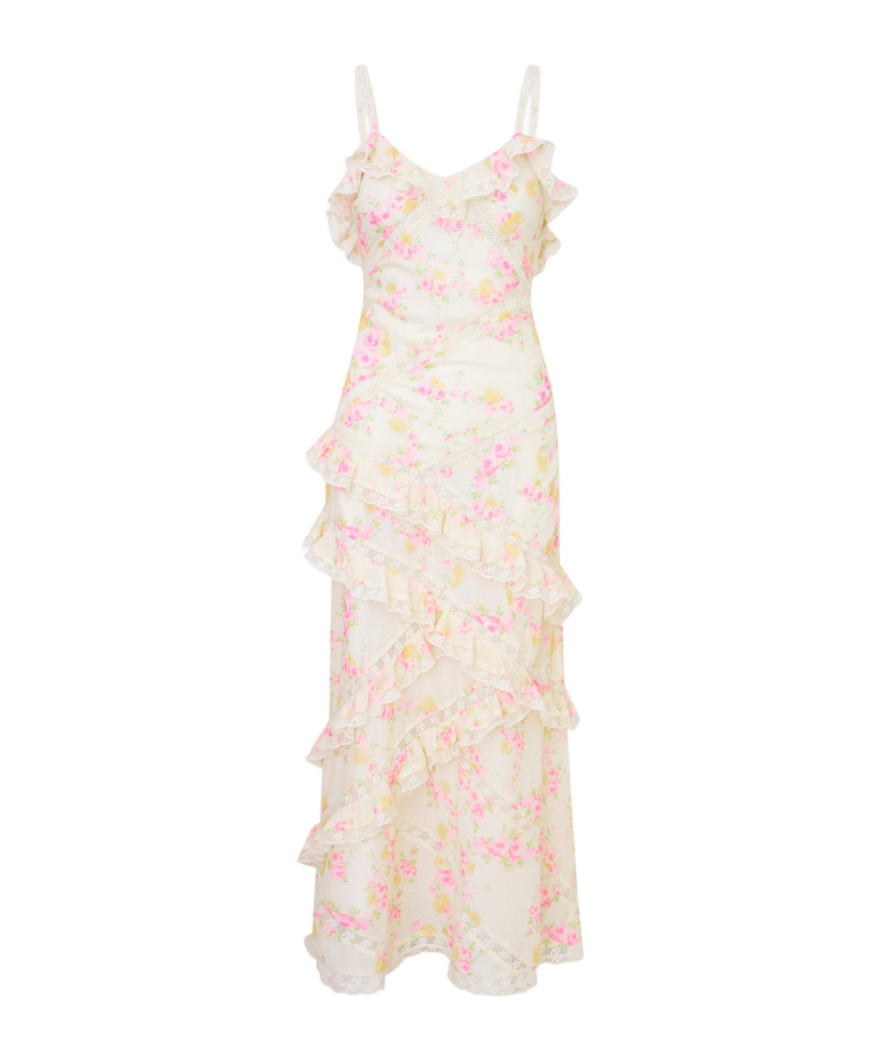 Loveshackfancy Nocelle Cotton Floral Maxi Dress In Multi