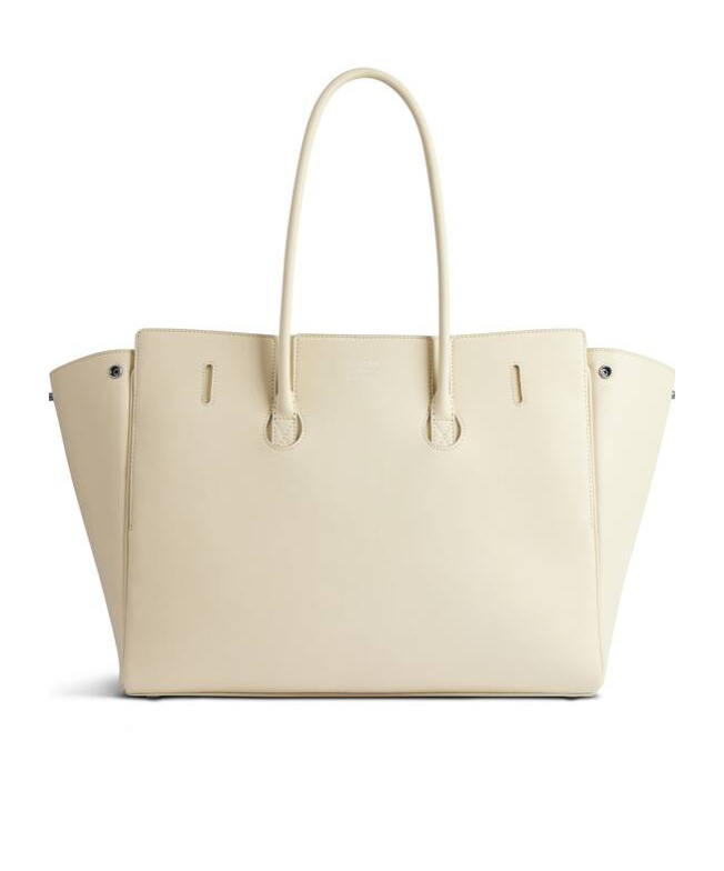 Balenciaga Bel Air Medium Leather Tote Bag In Soybean Color