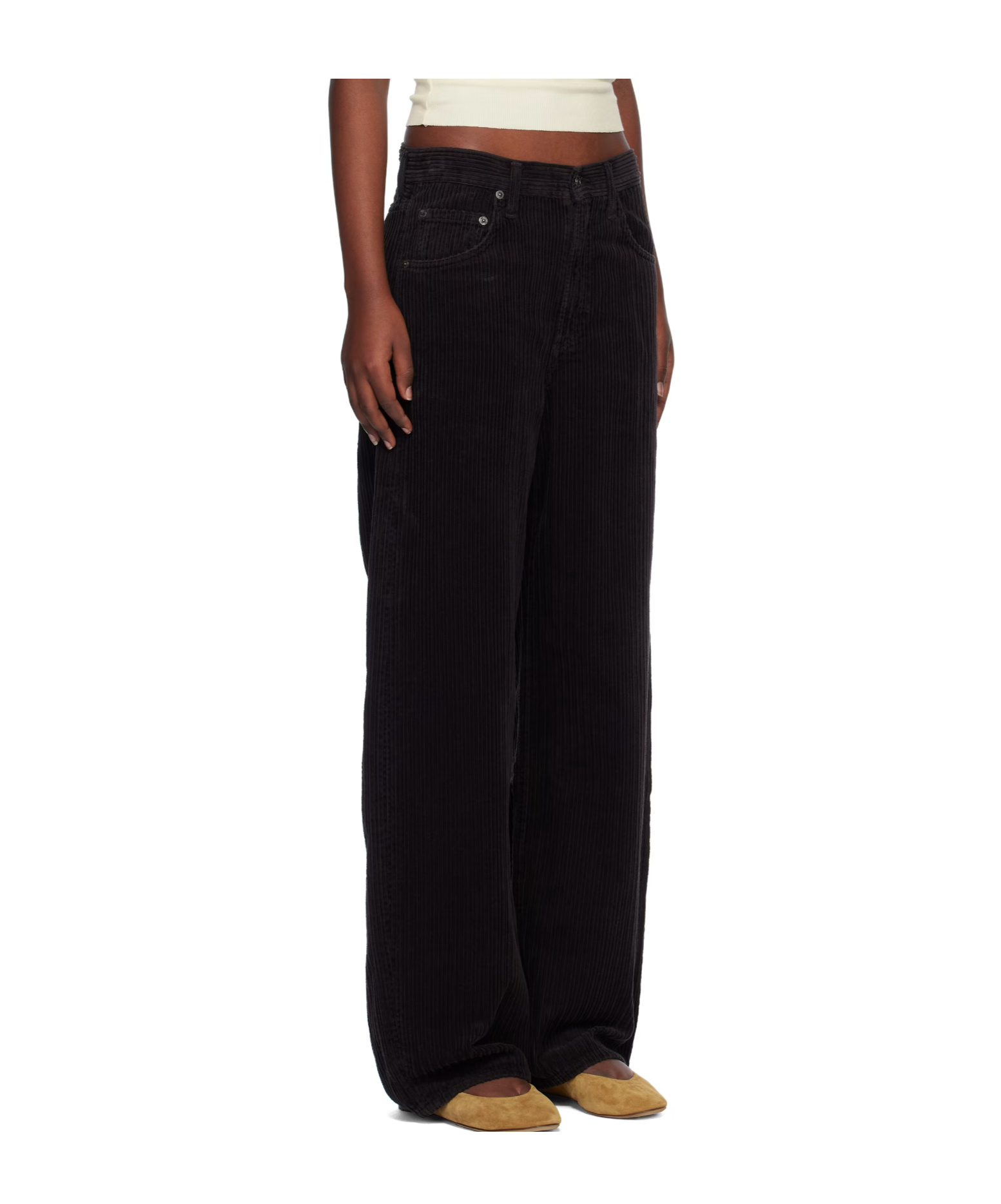 Agolde Denim Trousers With Belt Loops