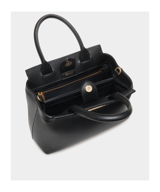 Bally Structured Leather Shoulder Bag Top Handle