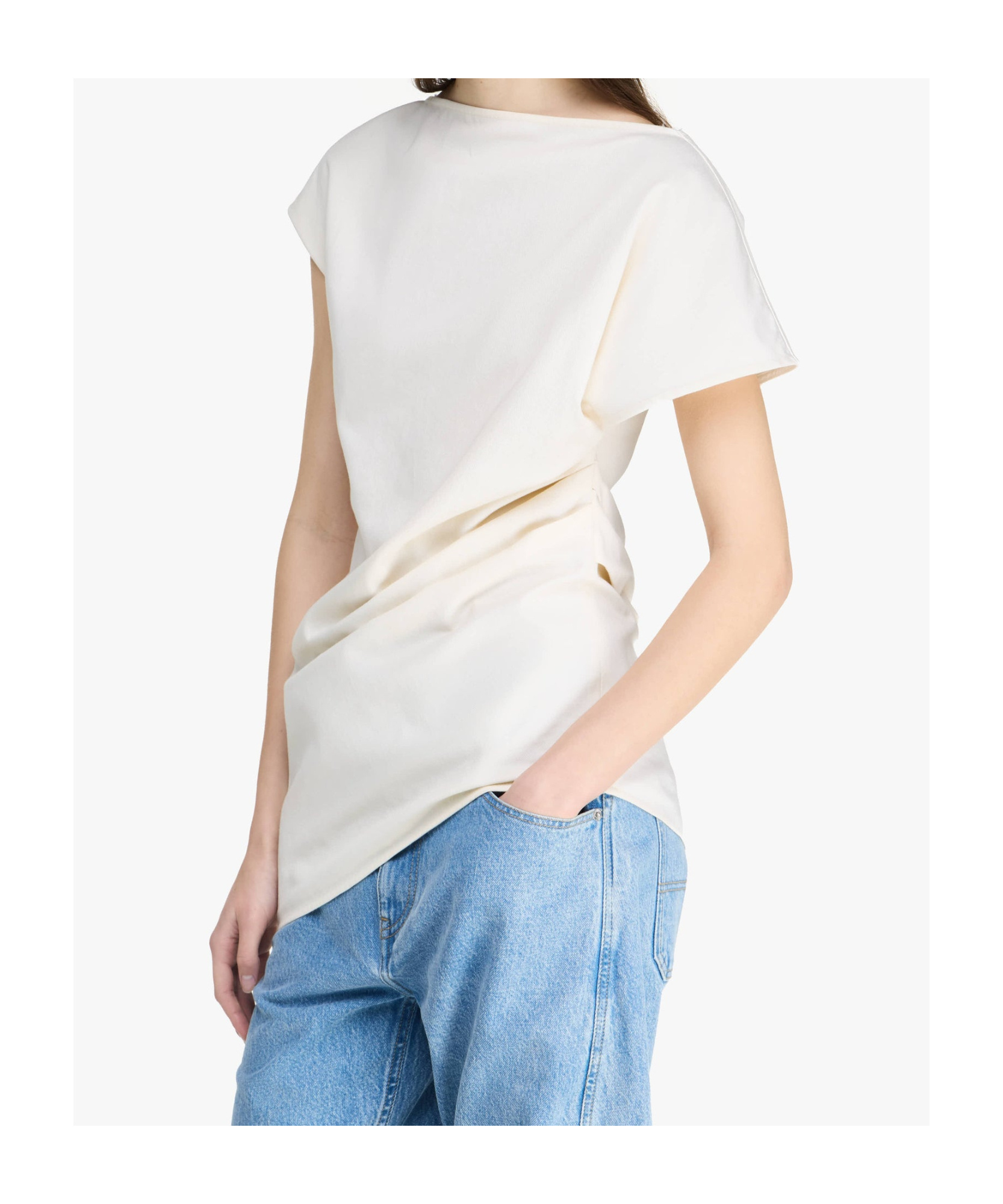 Jw Anderson J. W.anderson Asymmetric Draped Top In White