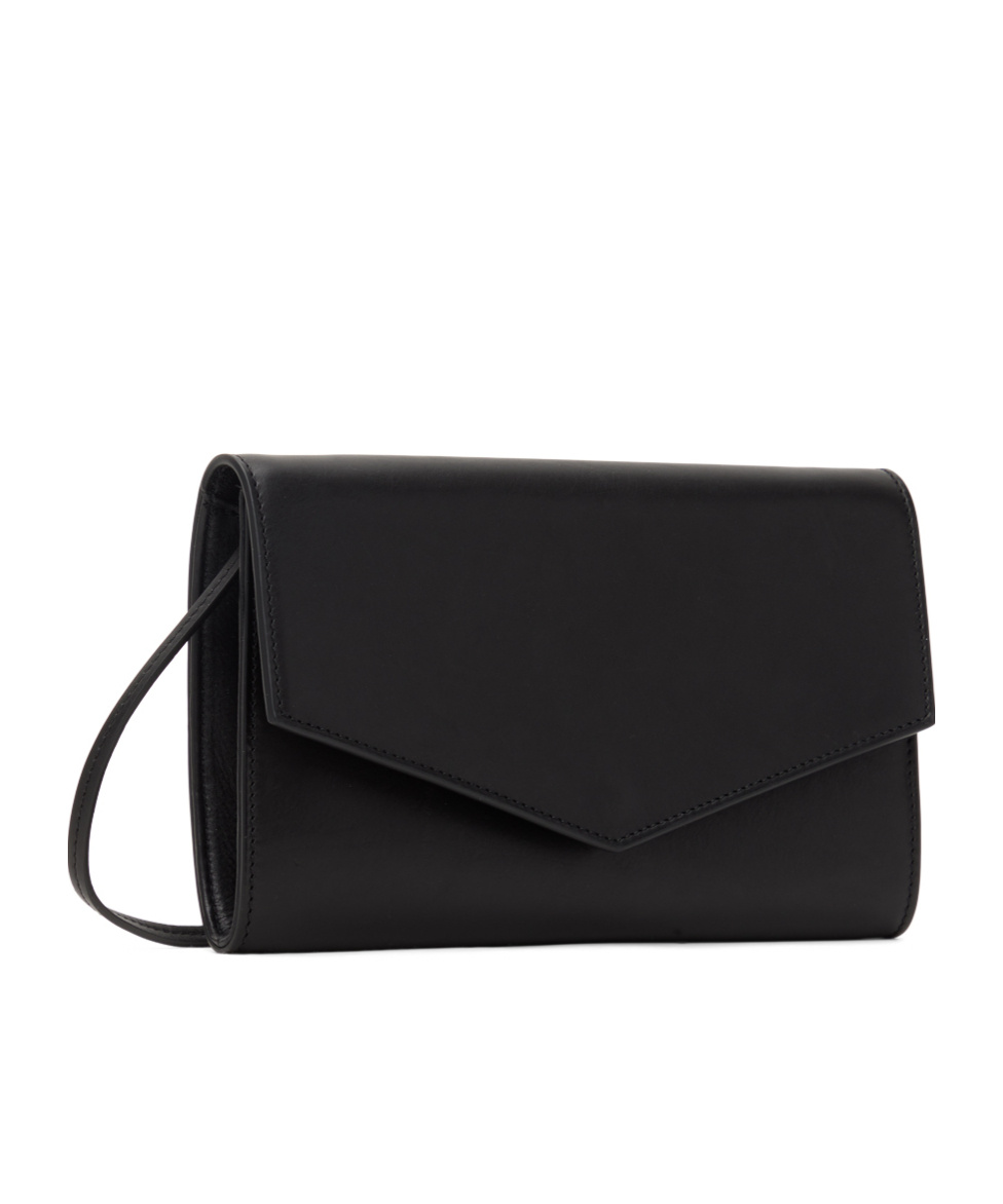 The Row Envelope Leather Cross Body Bag In Black