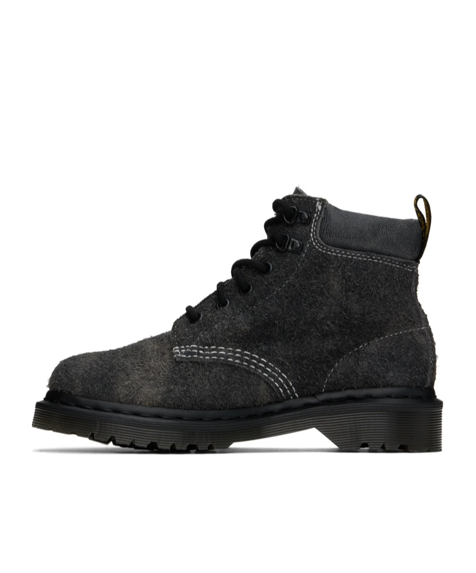 Dr. Martens 939 Stonewashed Suede Ankle Boots In Black