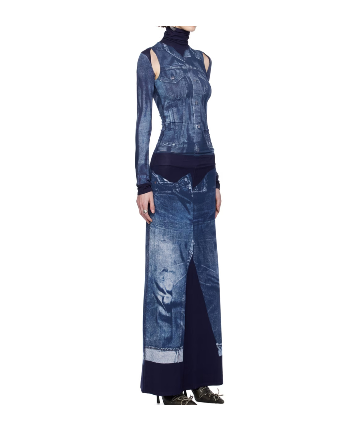 Jean Paul Gaultier Logo Print Dress