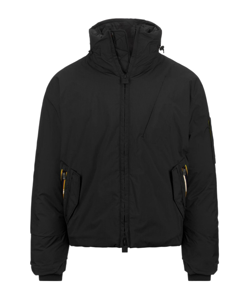 K-way Long-sleeved Down Jacket In Black