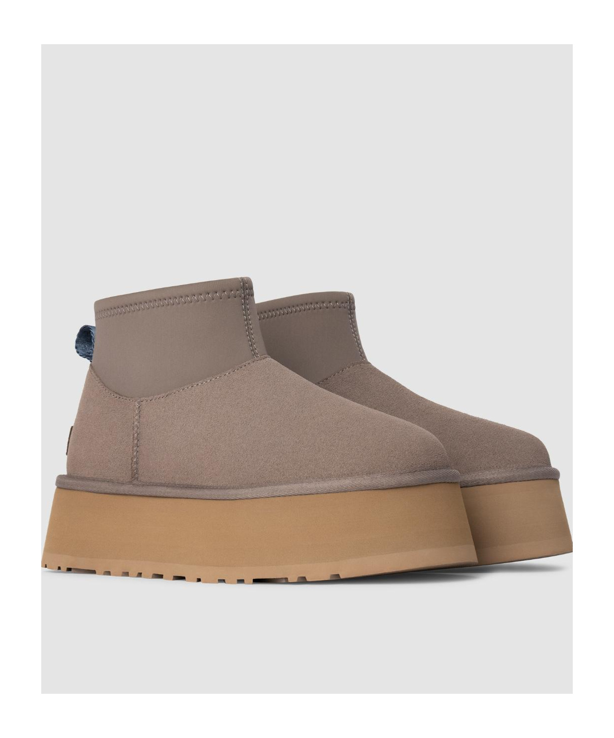 Ugg Mini Dipper Suede Ankle Boots Smoke Plume In Brown