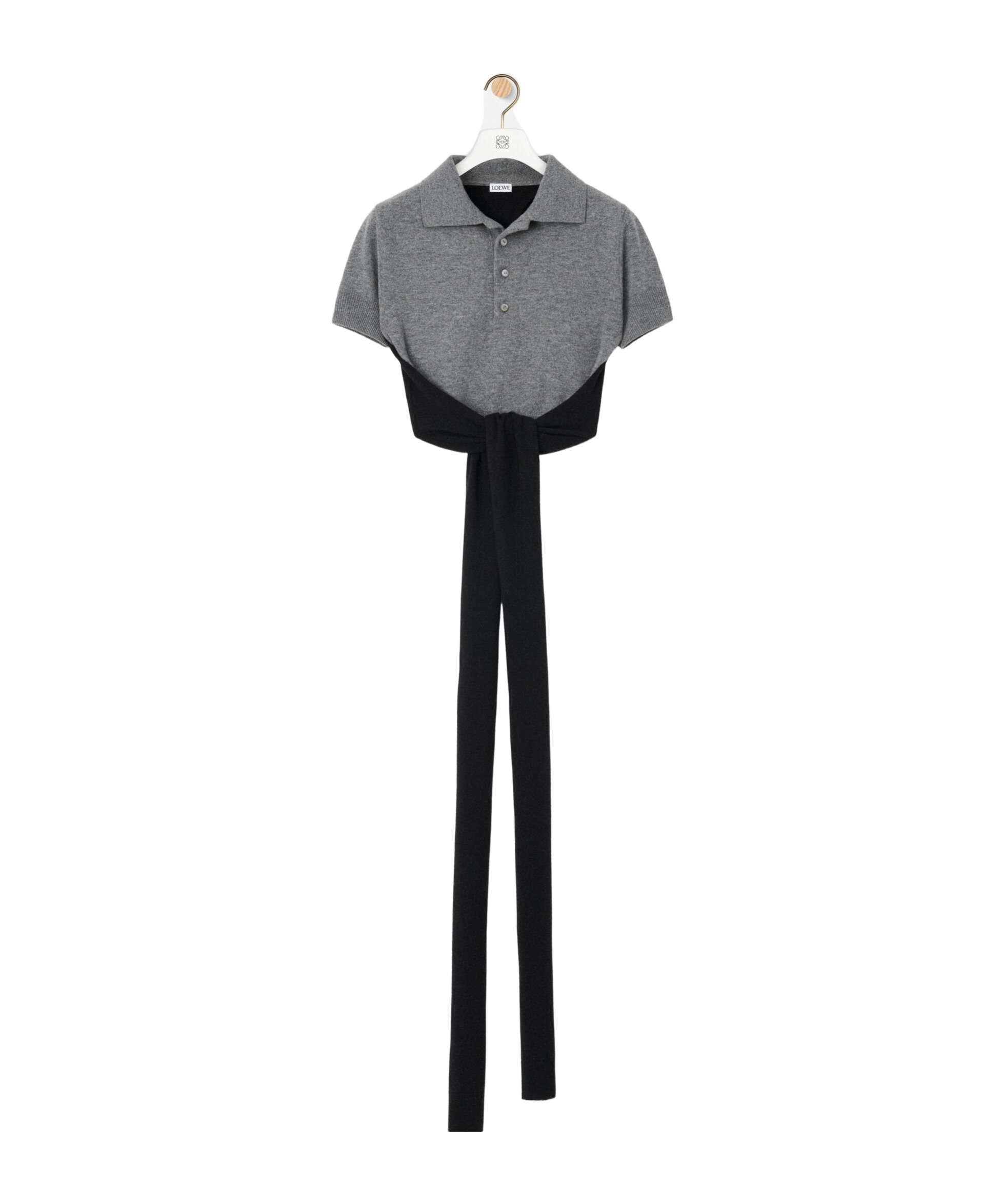 Shop Loewe Polo Sweater In Wool And Cashmere In Black