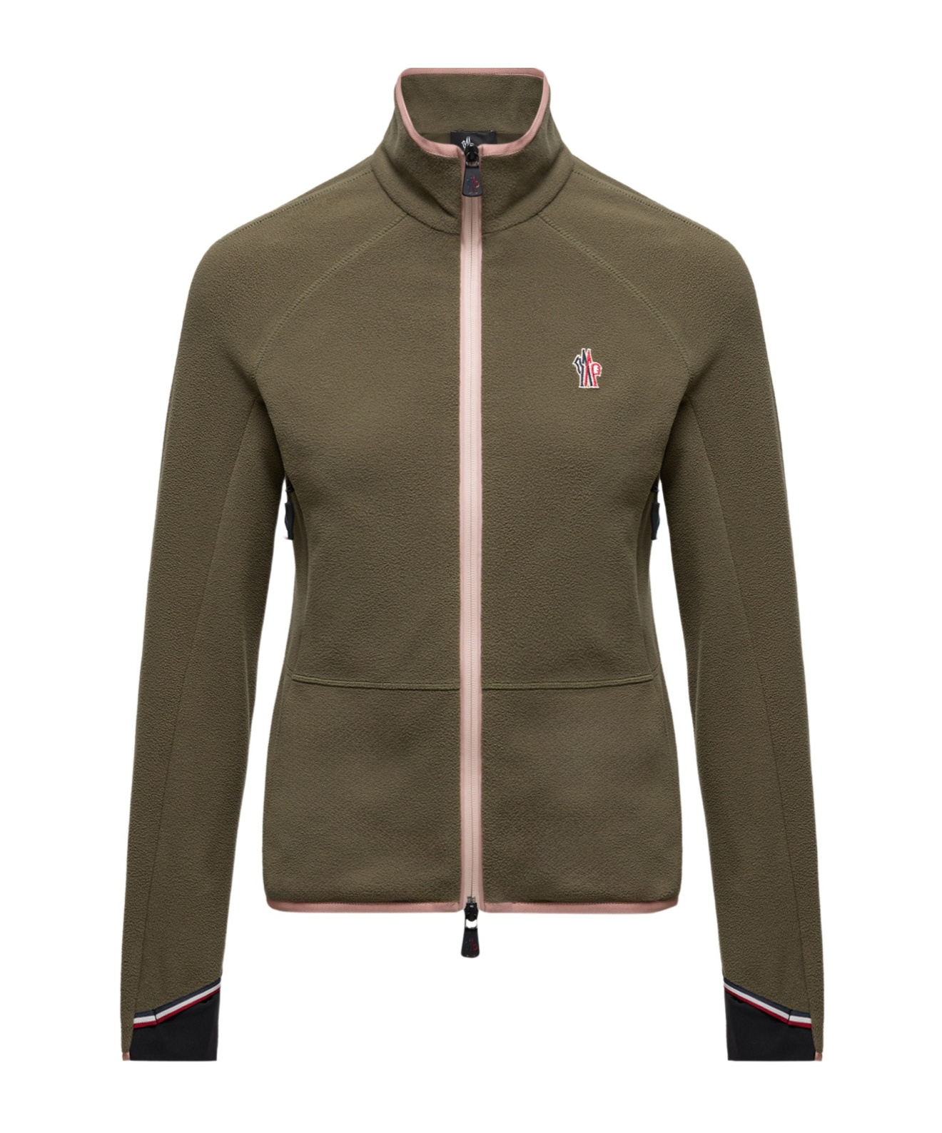 Moncler Fleece Zip-up Sweatshirt In Green