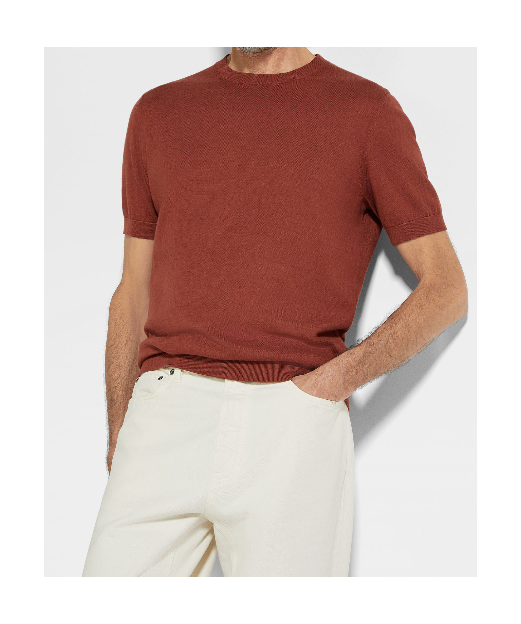 Shop Zegna Cotton T-shirt In Brown
