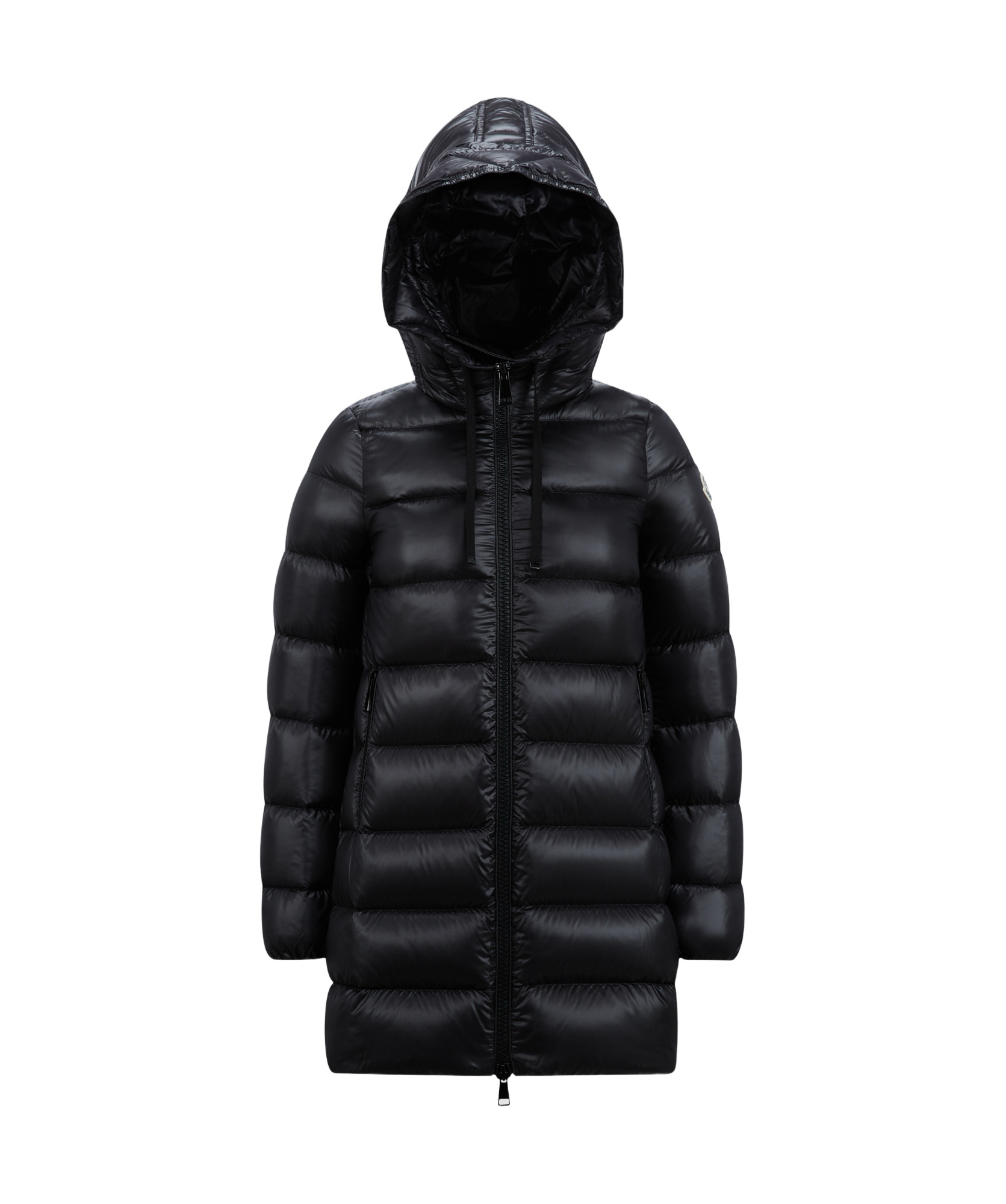 Shop Moncler Suyen Long Down Jacket In Black
