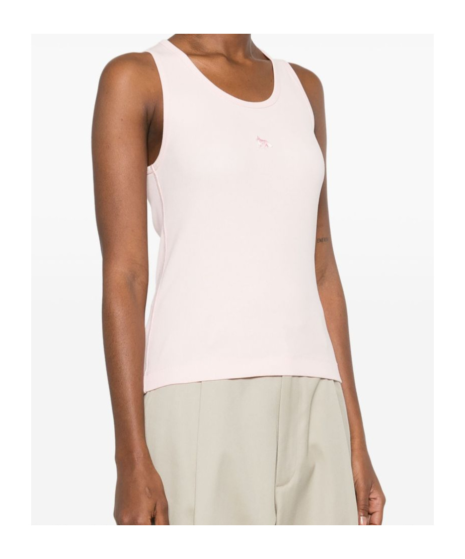 Maison Kitsuné Baby Fox Tank Top In Cotton In White