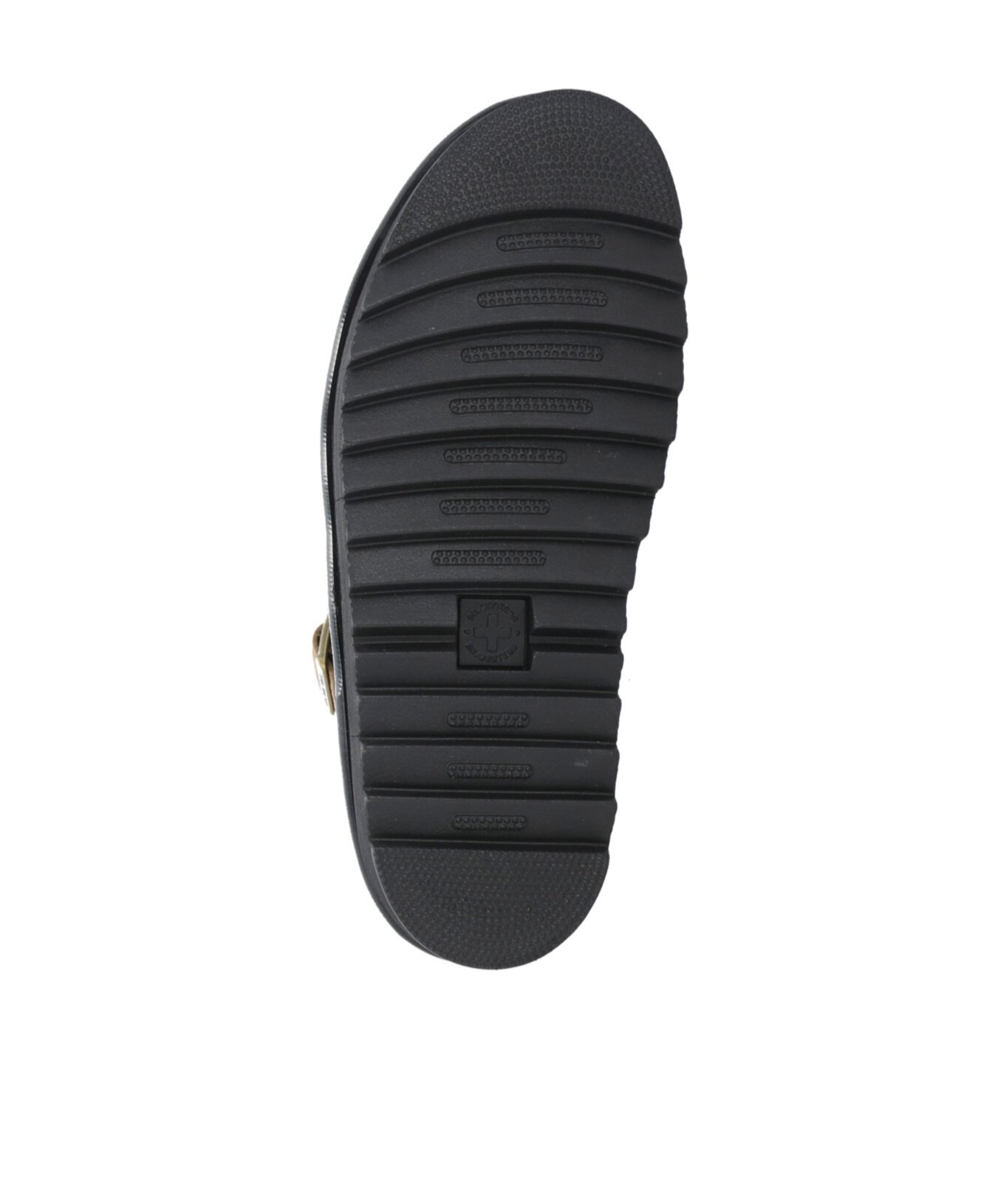 Shop Dr. Martens' Round-headed Open-toed Flat Sandals In Black