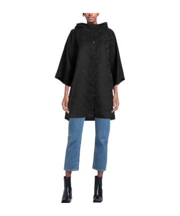 Max Mara Plain Colour Capes In Black