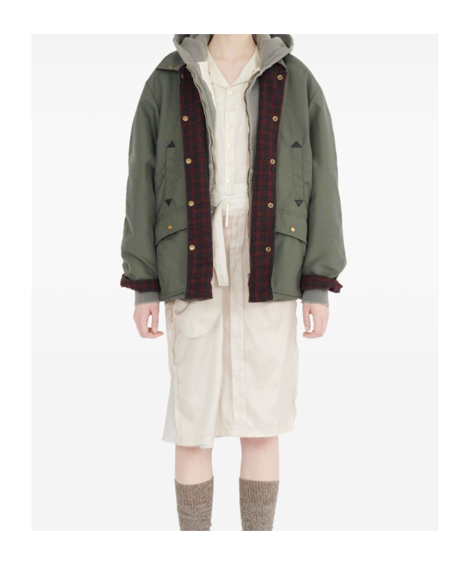Maison Margiela Plaid Lining Sport Jacket In Gray