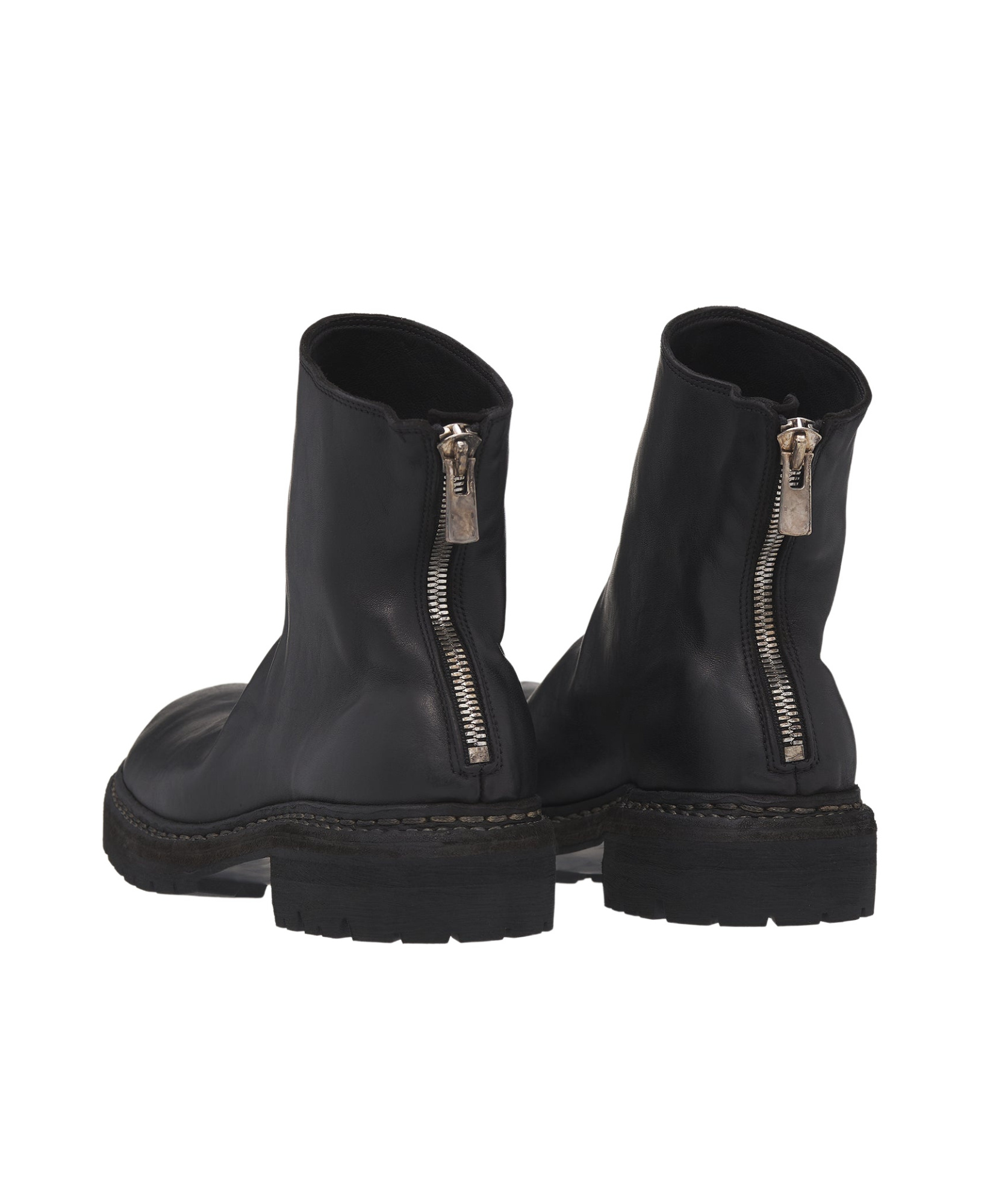 Guidi Rear Zipper Boots In Black