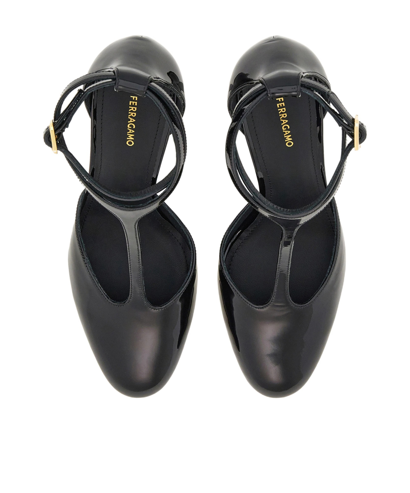 Ferragamo Lysandra 95 Patent Leather Pumps In Black