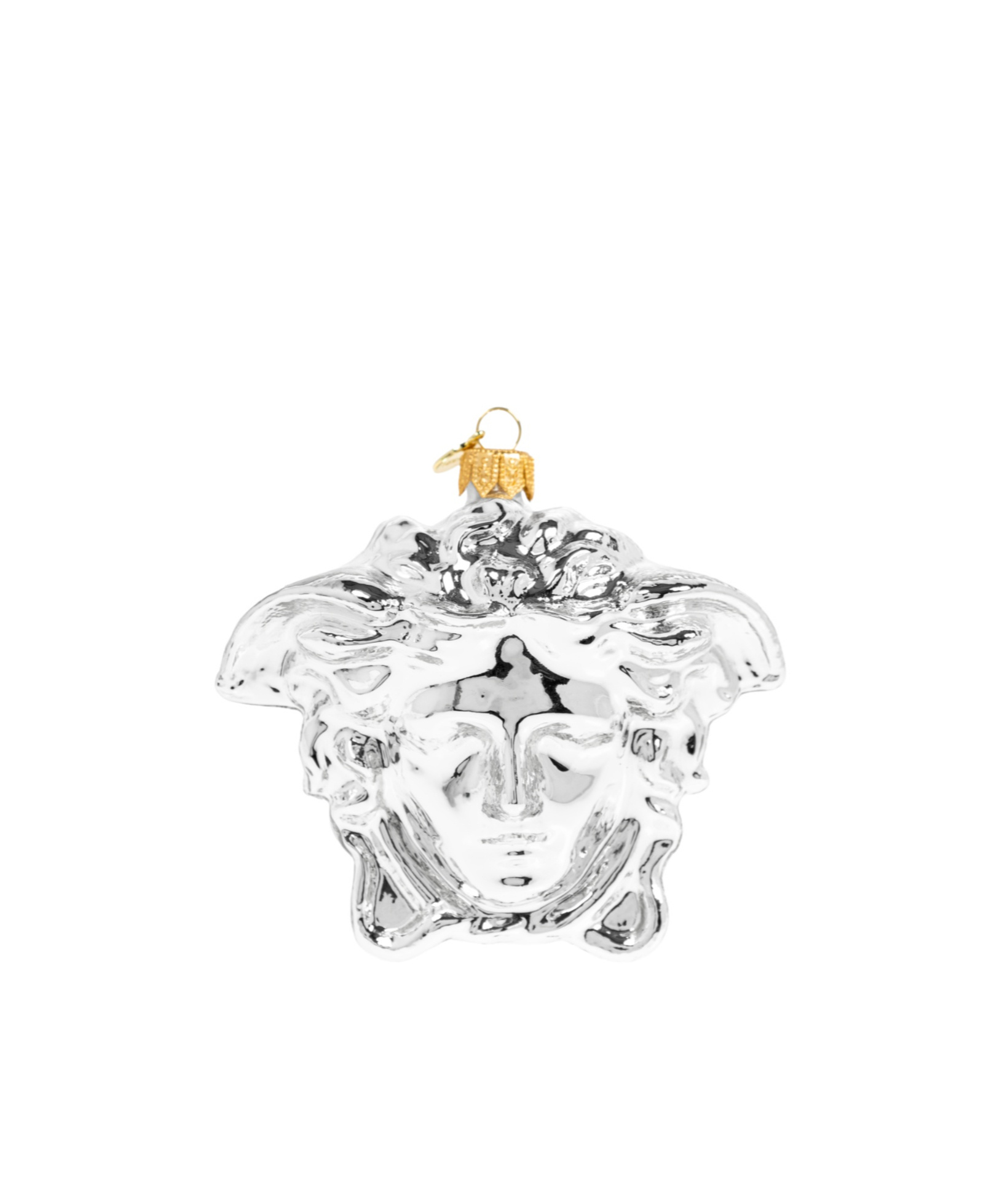 Versace Home Silver Christmas Tree Ball In White
