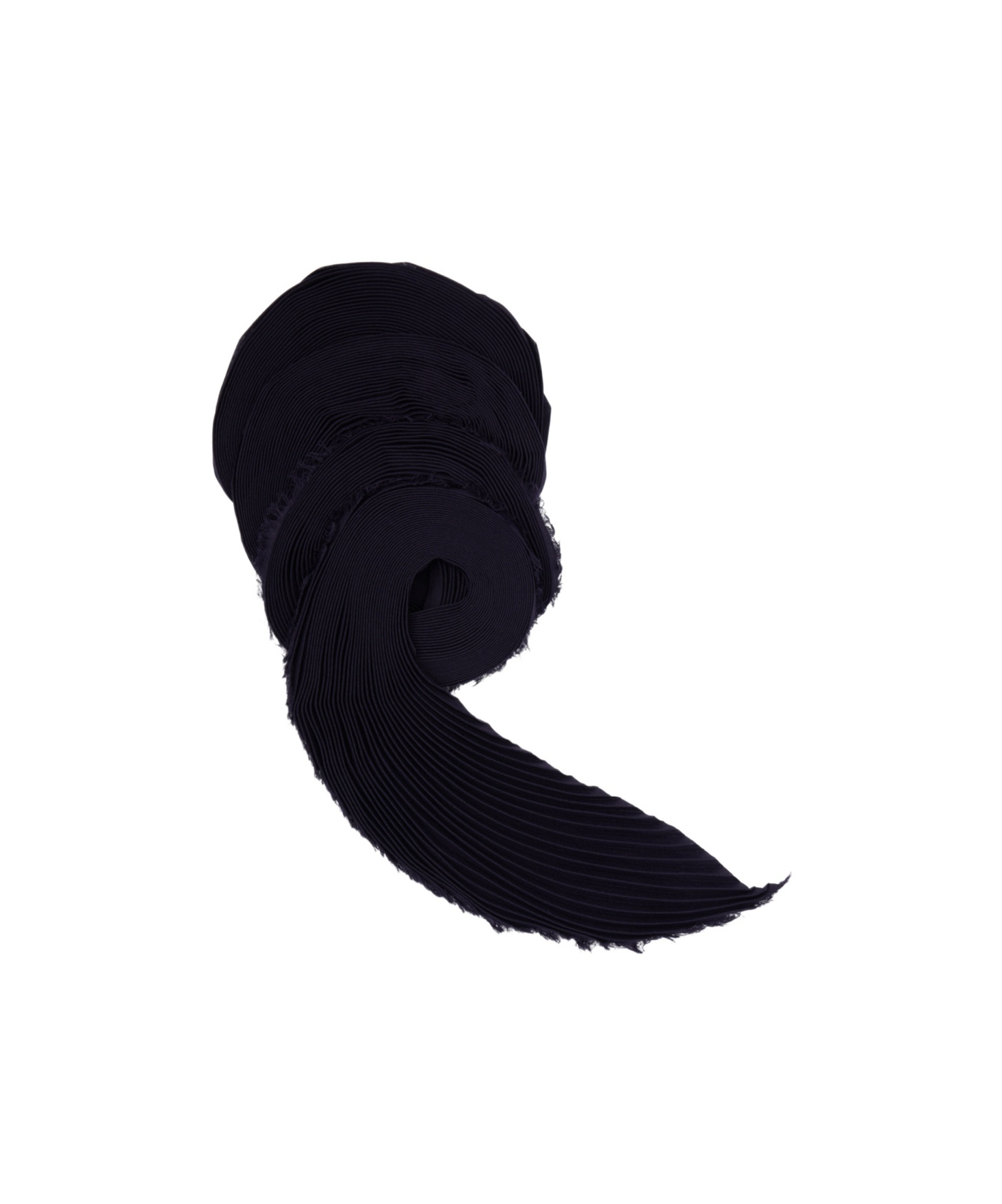 Issey Miyake Frilly Trimmed Scarf In Black