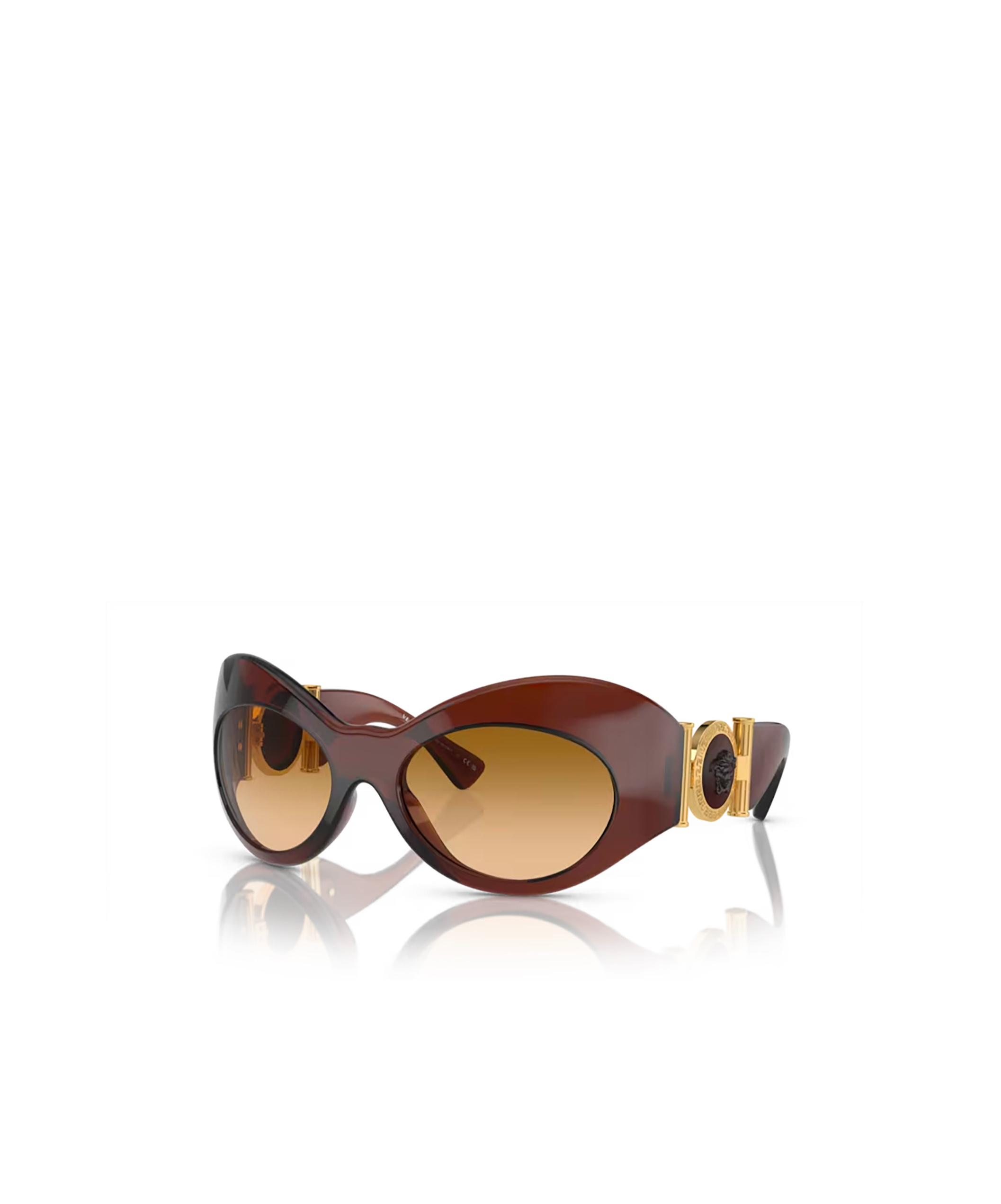 Versace Geometric Frame Sunglasses In Multicolor