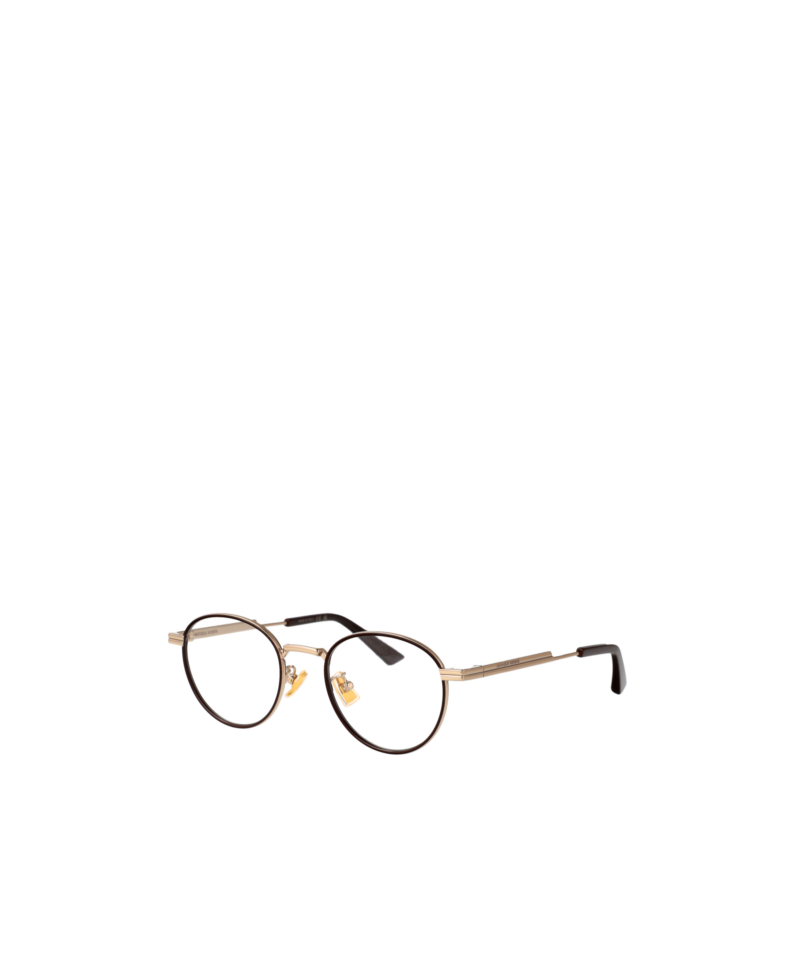 Bottega Veneta Eyewear Round Frame Glasses In Black