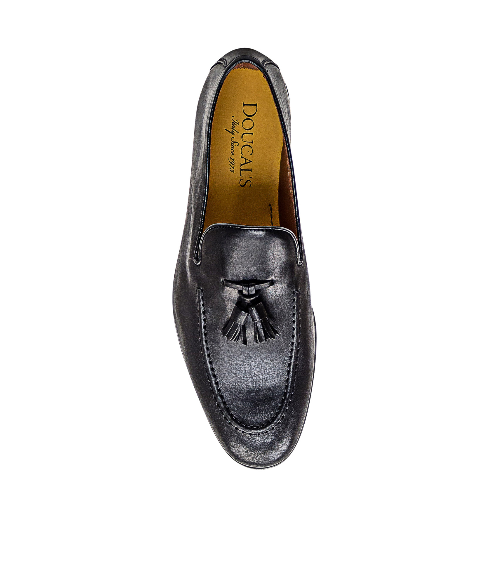 Doucal's Mens Max Flexi Leather Loafers Navy In Black