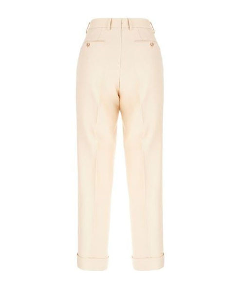 Tom Ford Tailored Double Pleat Pant In White