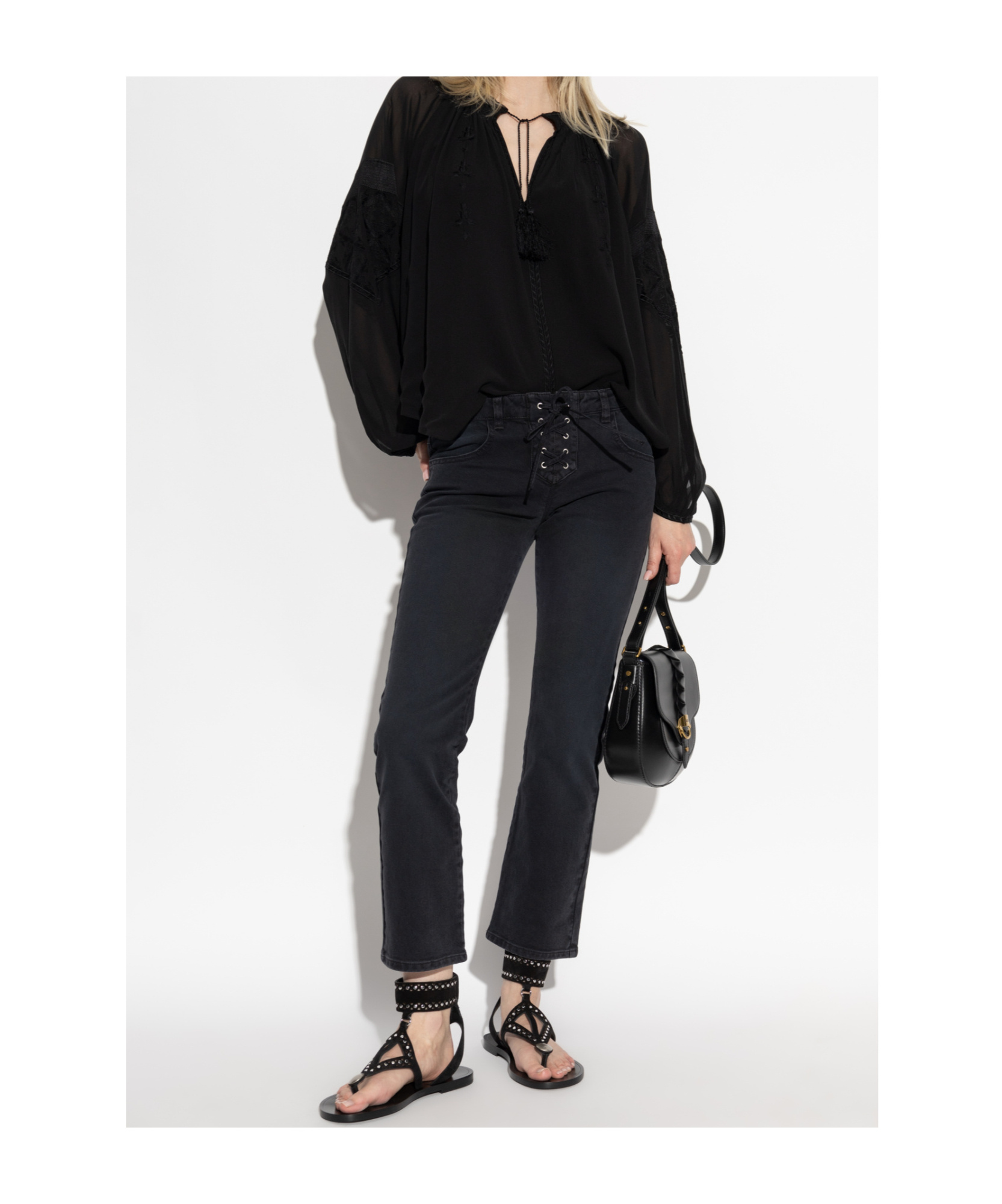Shop Isabel Marant Vanel Pants In Black