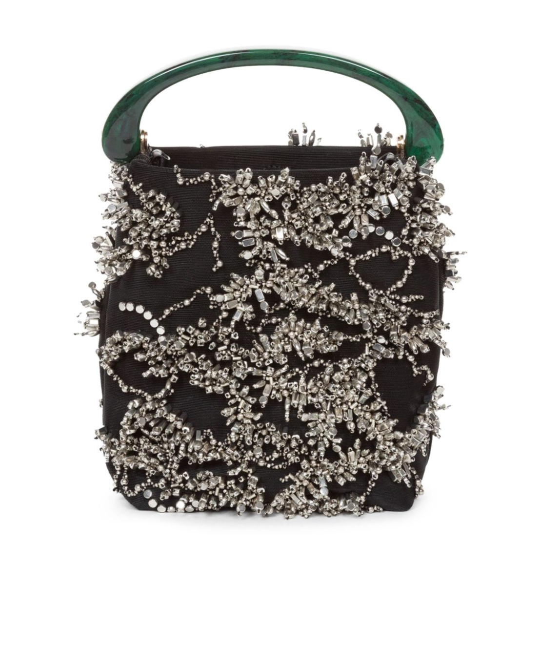 Dries Van Noten Beaded Strap Handbag With Embellished Top Handle In Black