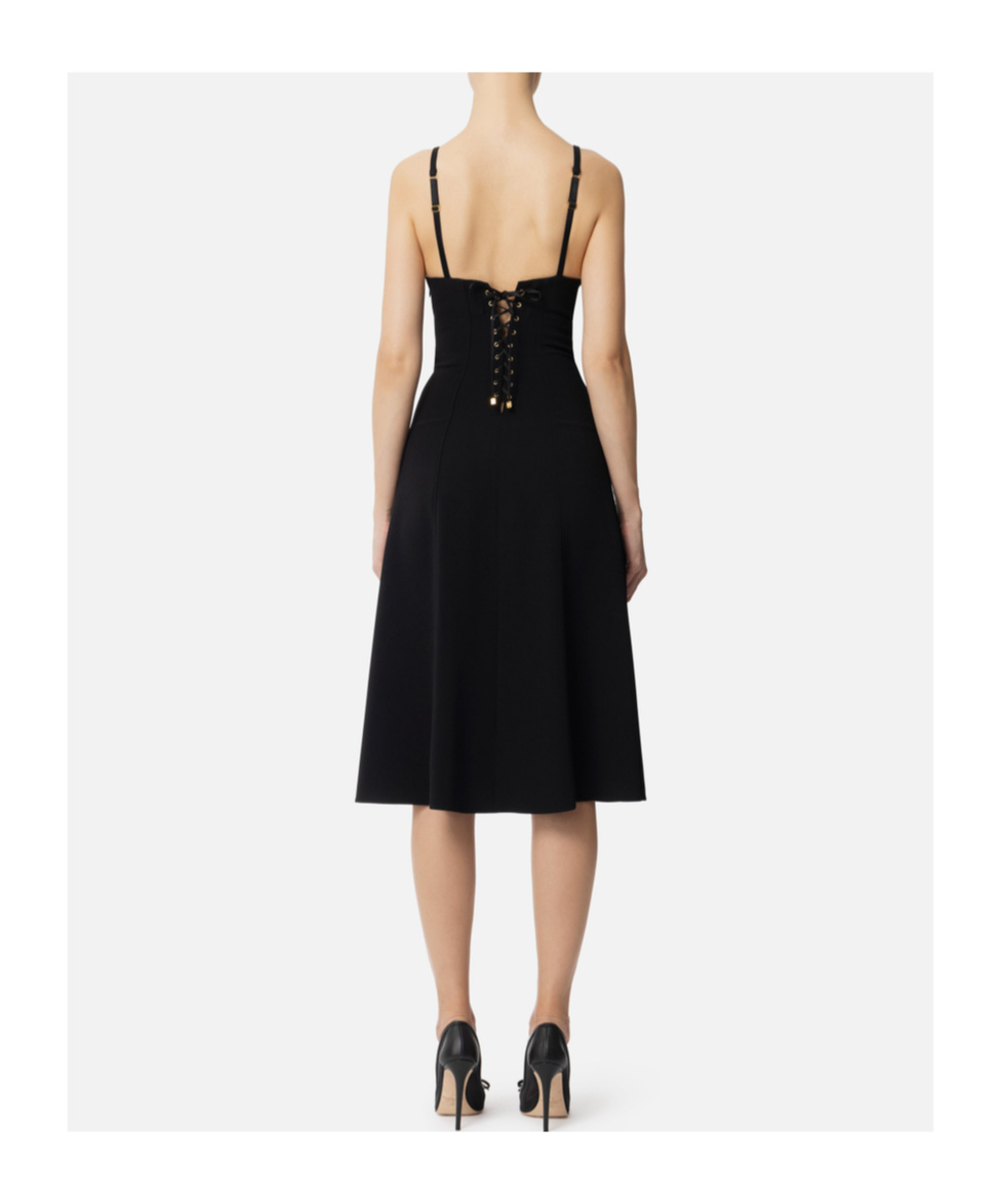 Elisabetta Franchi Thin Strap Dress In Black