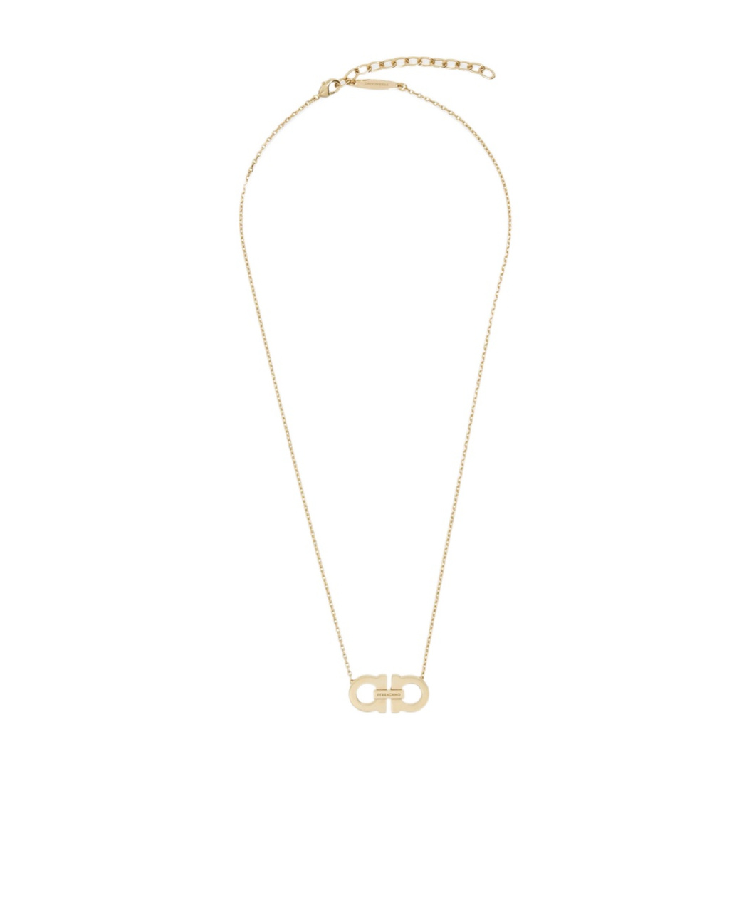 Ferragamo Crystal Embellished Gancini Pendant Necklace