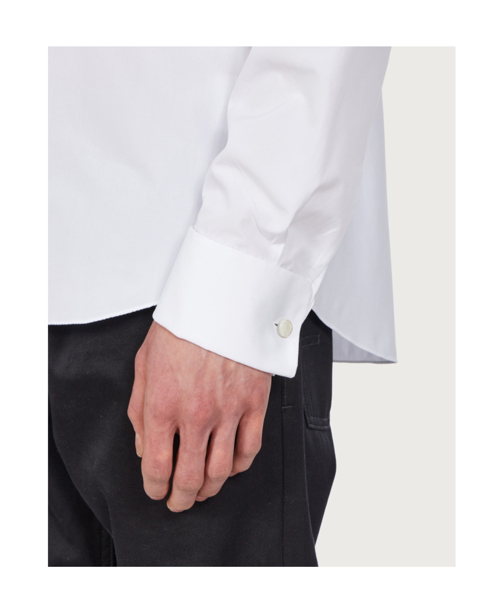 Ferragamo Tuxedo Shirt In White