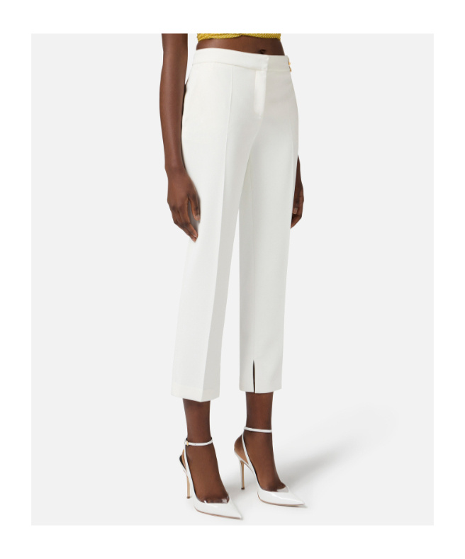 Elisabetta Franchi Pant In White